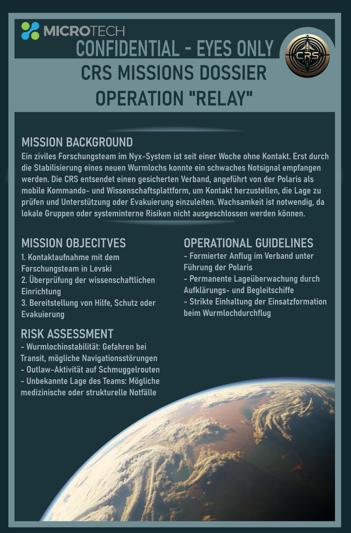Mission Dossier Operation Relay